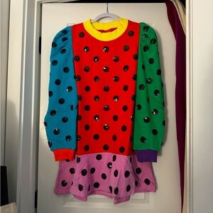 Queen of Sparkles Polka Dot Multicolor Dress